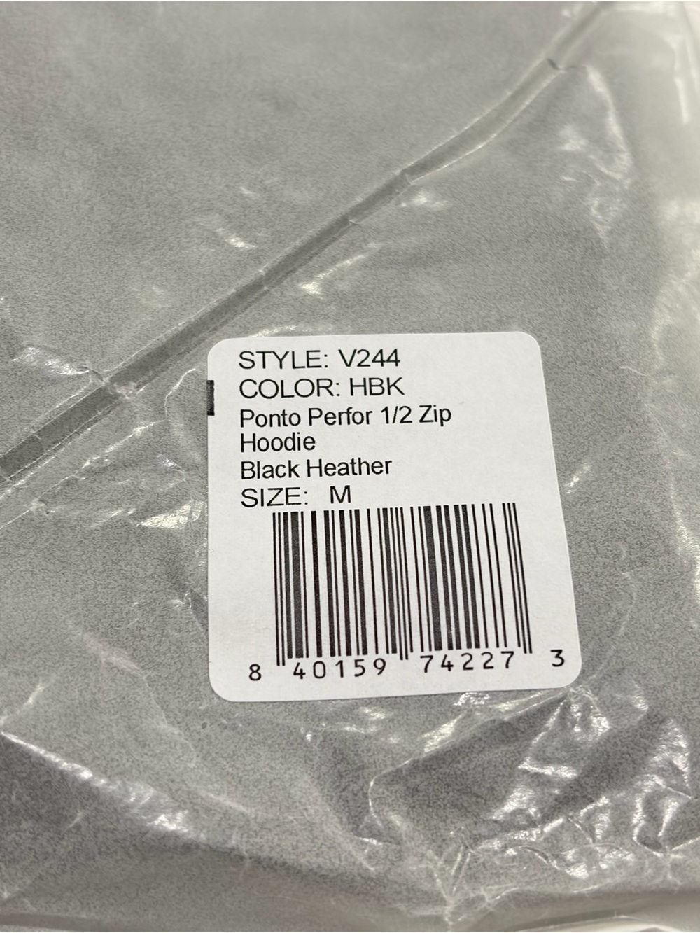 Vuori Men's Medium Ponto Performance Half Zip Hoodie Black Heather NWT Travel - Picture 9 of 9